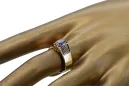 Vintage Schmuck Ring Alexandrite 14 Karat Gelbgold vrc007y-ax Art Deco Sowjetischer russischer UdSSR Stil
